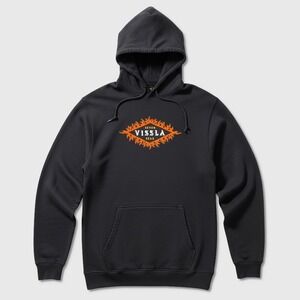 Vissla Washout Eco Pullover Hoodie - NWT Mens 2XL Black / Multi - #48864-G4
